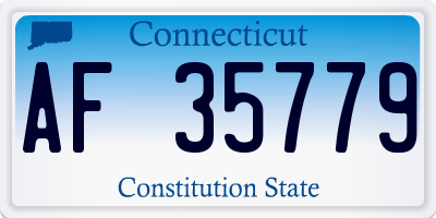 CT license plate AF35779