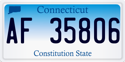 CT license plate AF35806