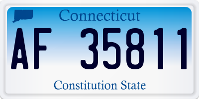 CT license plate AF35811