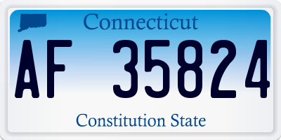 CT license plate AF35824