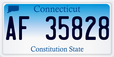CT license plate AF35828