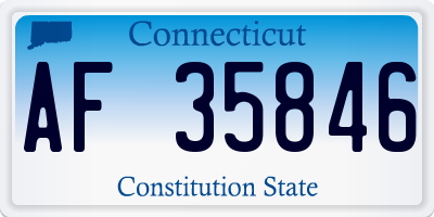 CT license plate AF35846