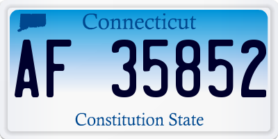 CT license plate AF35852