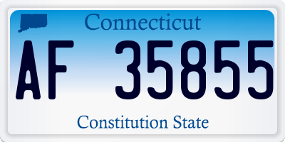 CT license plate AF35855