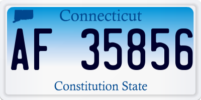 CT license plate AF35856