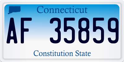 CT license plate AF35859