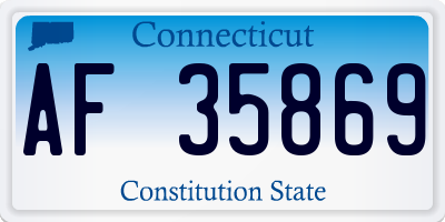CT license plate AF35869