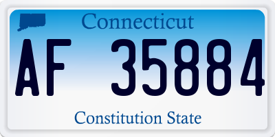 CT license plate AF35884