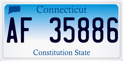 CT license plate AF35886
