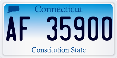 CT license plate AF35900