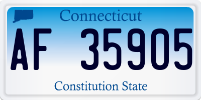 CT license plate AF35905