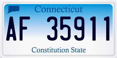 CT license plate AF35911