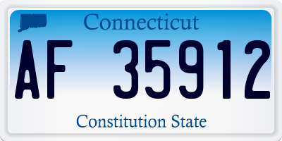 CT license plate AF35912