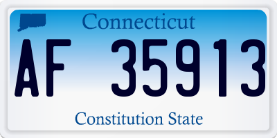 CT license plate AF35913