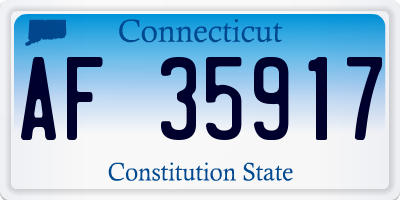 CT license plate AF35917