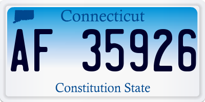 CT license plate AF35926