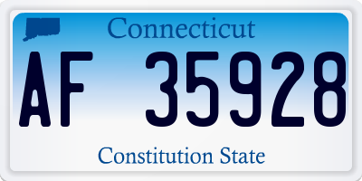 CT license plate AF35928