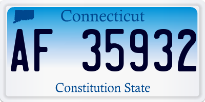 CT license plate AF35932