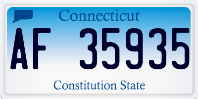 CT license plate AF35935