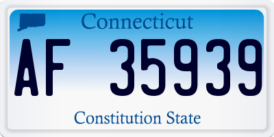 CT license plate AF35939