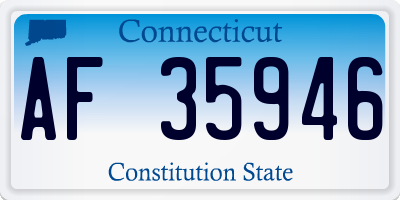 CT license plate AF35946