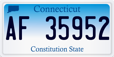 CT license plate AF35952