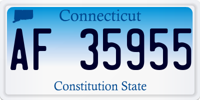 CT license plate AF35955