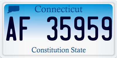CT license plate AF35959