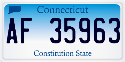 CT license plate AF35963