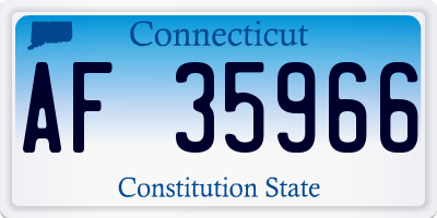 CT license plate AF35966