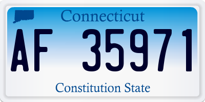 CT license plate AF35971