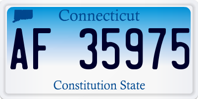 CT license plate AF35975