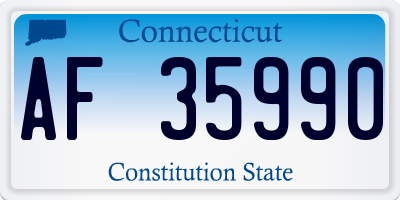CT license plate AF35990