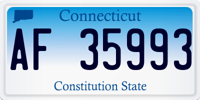 CT license plate AF35993