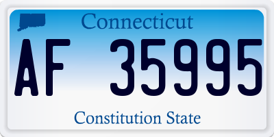 CT license plate AF35995