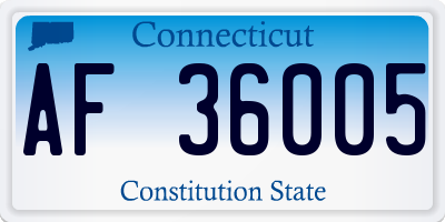 CT license plate AF36005