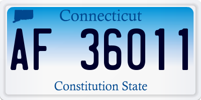 CT license plate AF36011