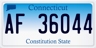 CT license plate AF36044