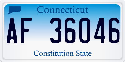 CT license plate AF36046