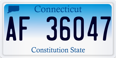CT license plate AF36047