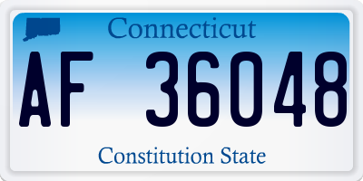 CT license plate AF36048