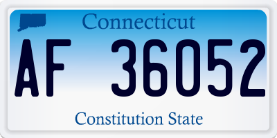 CT license plate AF36052