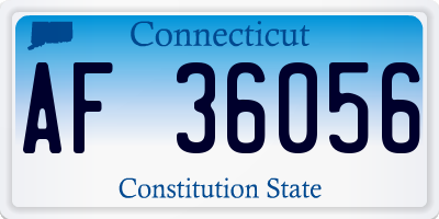 CT license plate AF36056