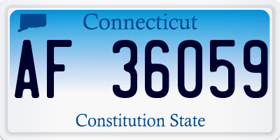 CT license plate AF36059