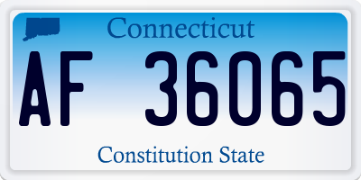 CT license plate AF36065