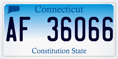 CT license plate AF36066