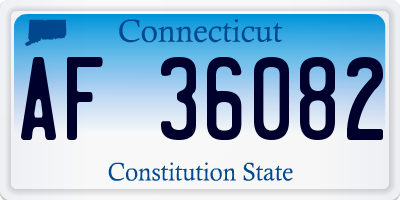 CT license plate AF36082