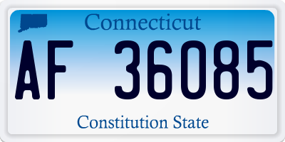 CT license plate AF36085
