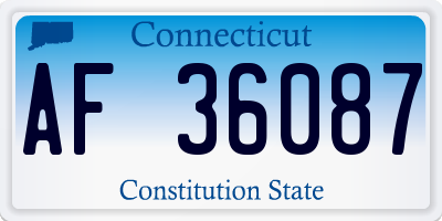 CT license plate AF36087