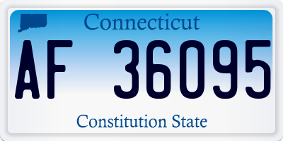 CT license plate AF36095